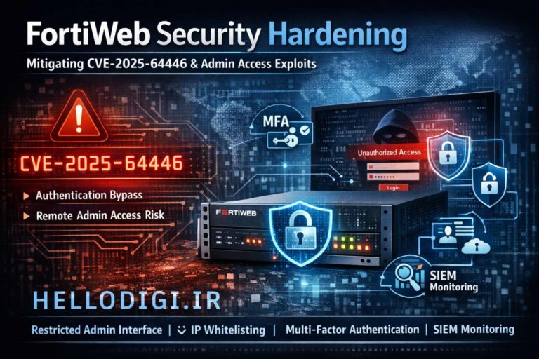 راهنمای جامع امن‌سازی FortiWeb | از CVE-2025-64446 تا Hardening حرفه‌ای WAF در محیط‌های عملیاتی
