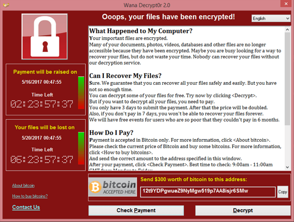 حمله wannacry در سال 2017 اسیب پذیری wormable