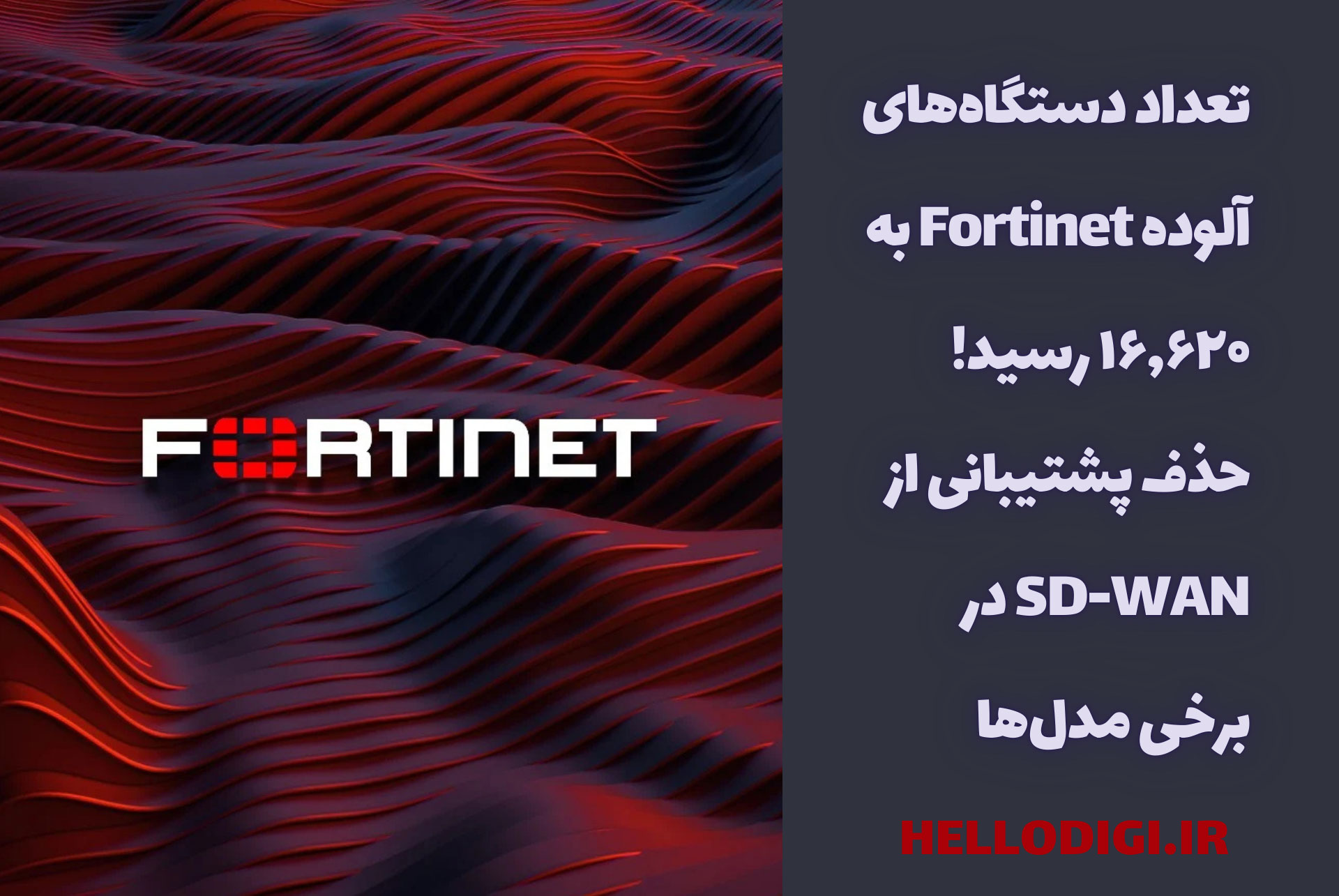 🚨تعداد دستگاه‌های آلوده Fortinet به ۱۶,۶۲۰ رسید!حذف پشتیبانی از SD-WAN در برخی مد­ل‌ها